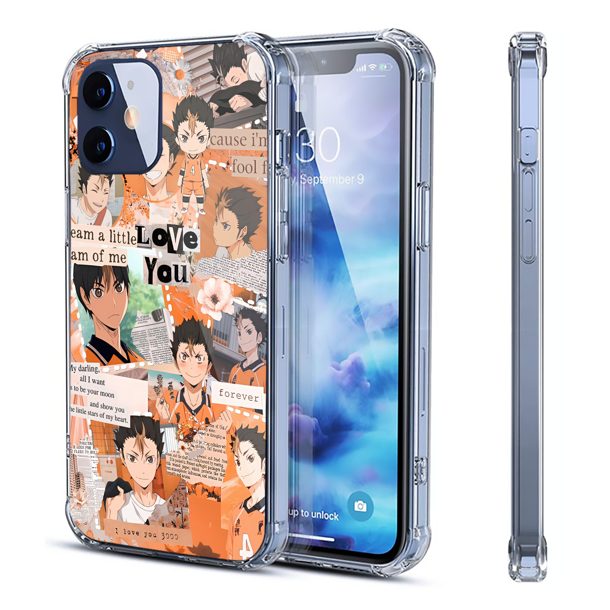 （画像用） ハイキュー!! Haikyu!! 【iPhone 12シリーズ対応】透明スマホケース（クリアソフトケース）